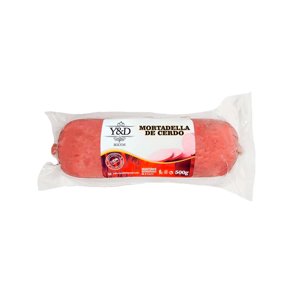 Mortadella de cerdo Y&D Ricos (500 g / 1.1 lb) - Miniatura 1
