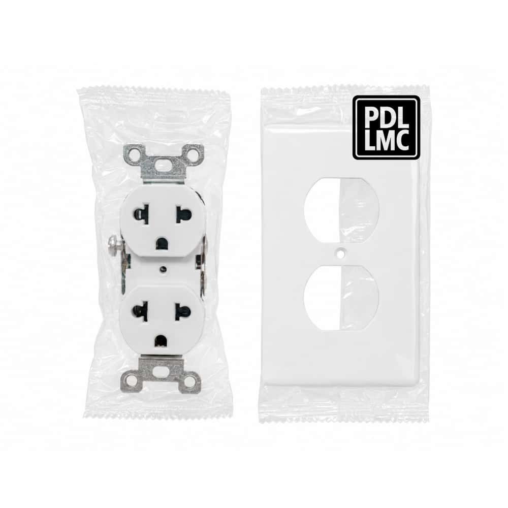 Tomacorriente doble con puesta a tierra de 15A – 125V PDL LMC - Miniatura 2
