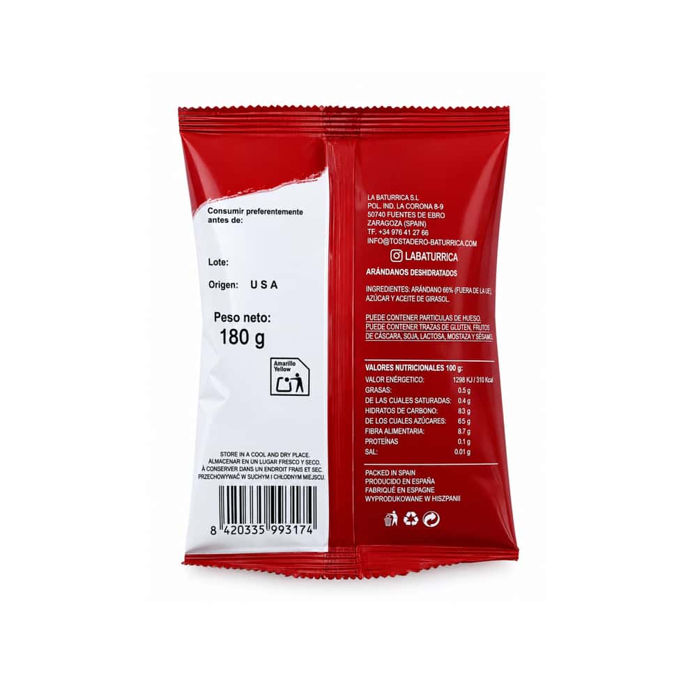 Arándanos rojos deshidratados T-Care (180 g / 6.34 oz) - Miniatura 2