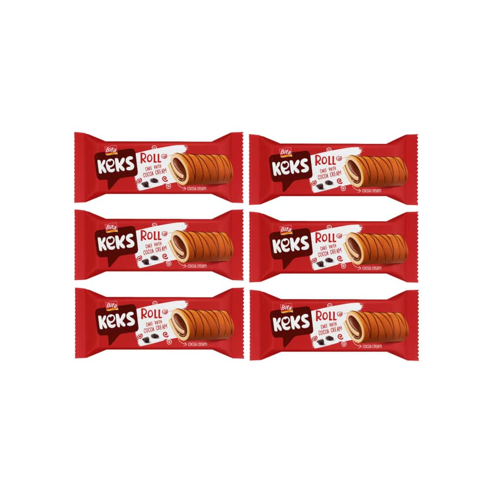 Tortas rollo con crema de cacao Keks Bifa (6 x 50 g / 1.76 oz) - Miniatura 1