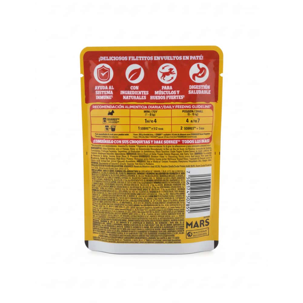 Alimento para perro de razas pequeñas sabor res en paté Pedigree (85 g / 2.99 oz) - Miniatura 2