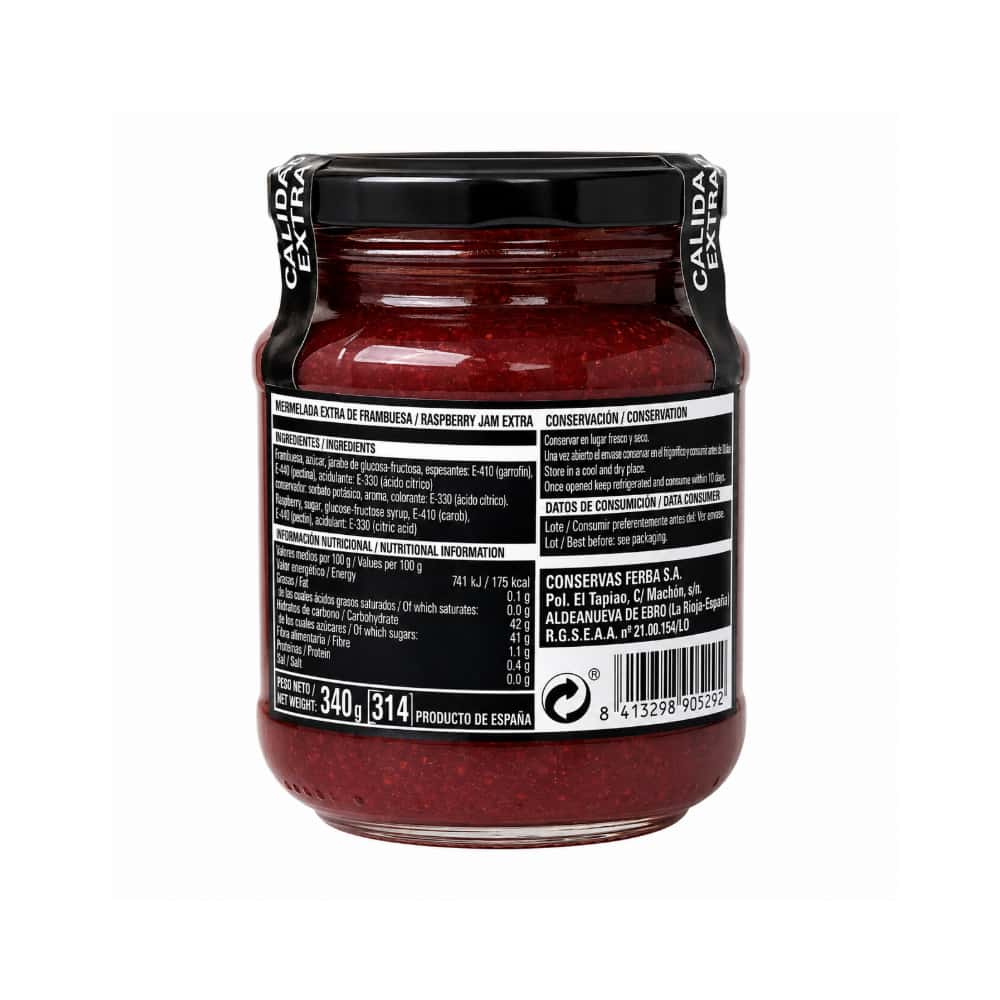 Mermelada de frambuesa extra FERBA (340 g / 12 oz) - Miniatura 2