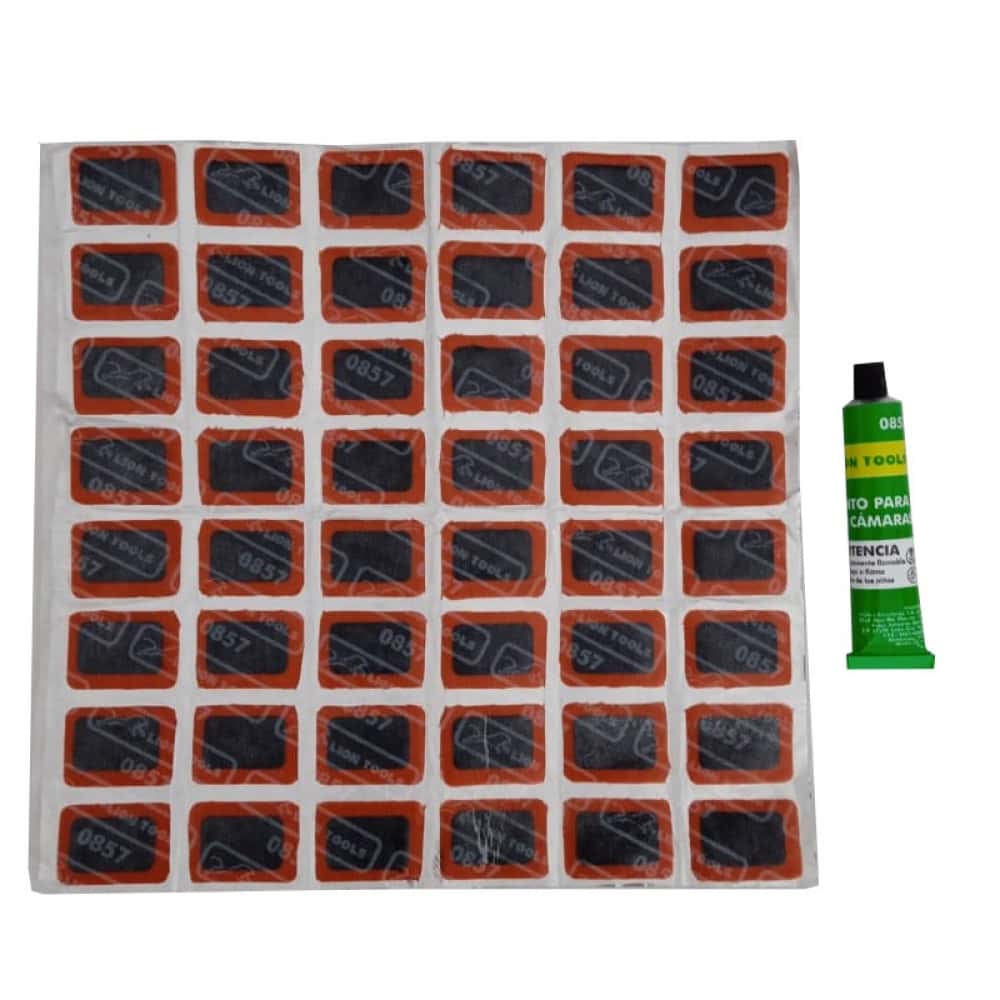 Kit de parches para cámara de llantas con pegamento Lion Tools (48 U) - Miniatura 1