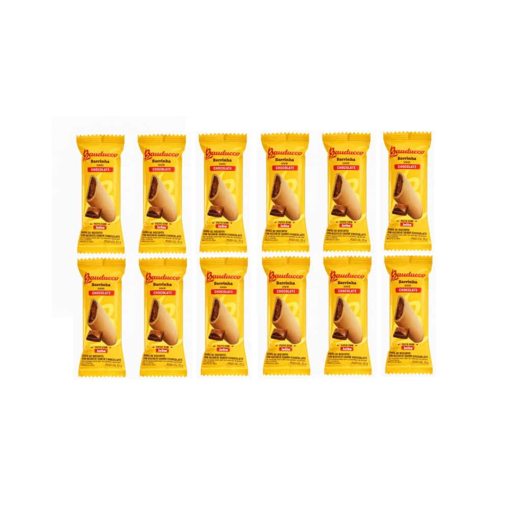 Bizcocho con relleno sabor a chocolate Bauducco (12 x 25 g) - Miniatura 1