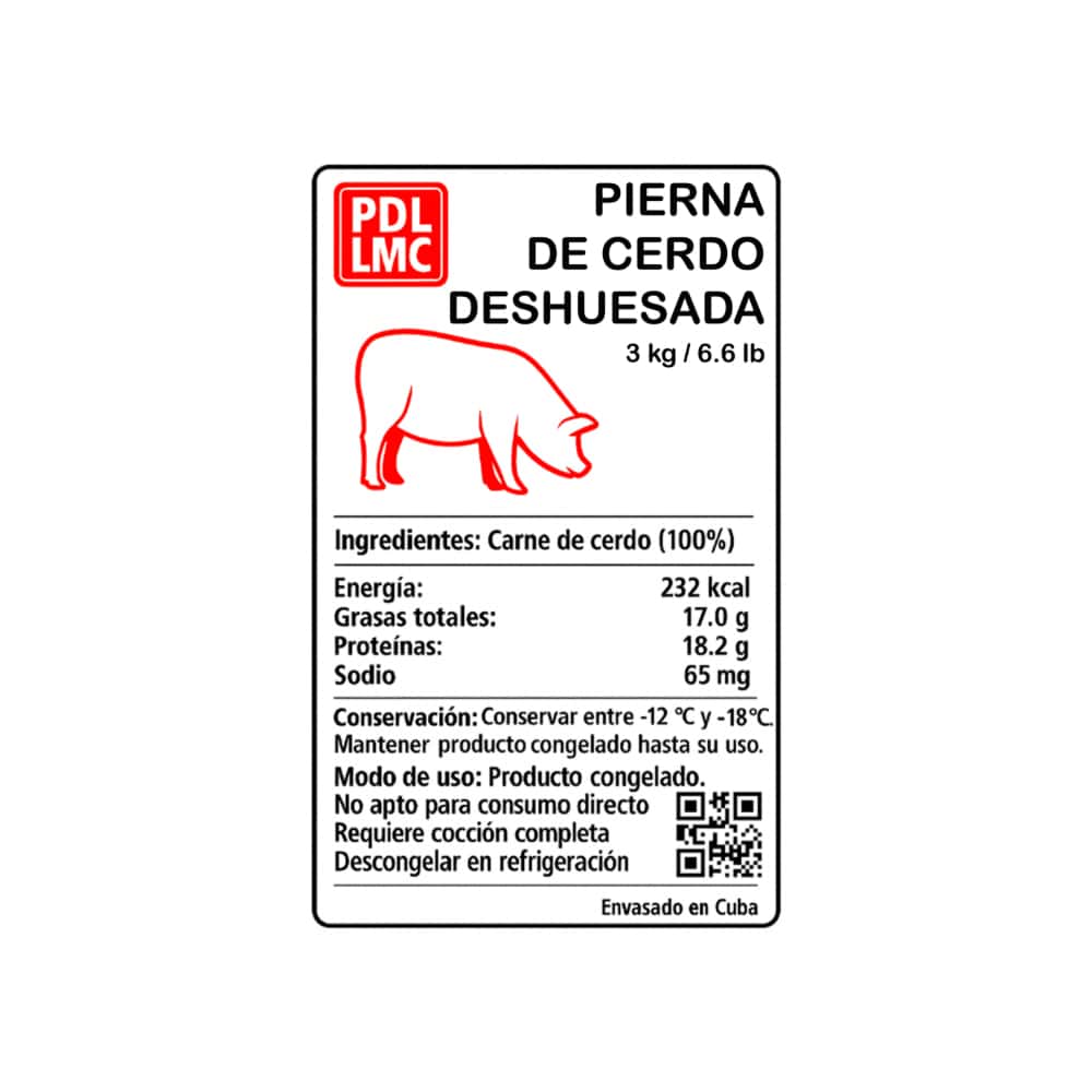 Pierna de cerdo deshuesada PDL LMC (3 kg / 6.6 lb) - Miniatura 4