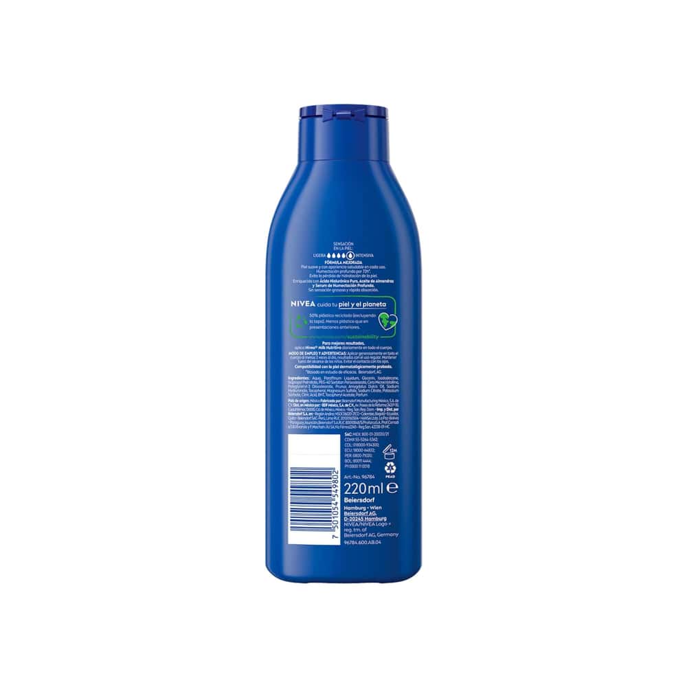 Crema corporal humectante 72 H Milk Nutritiva Nivea (220 ml) - Miniatura 2