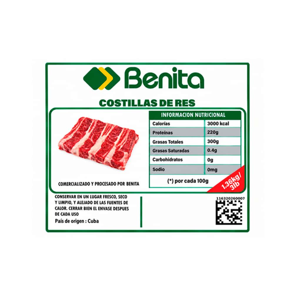 Costillas de res Benita (1.36 kg / 3 lb) - Miniatura 2