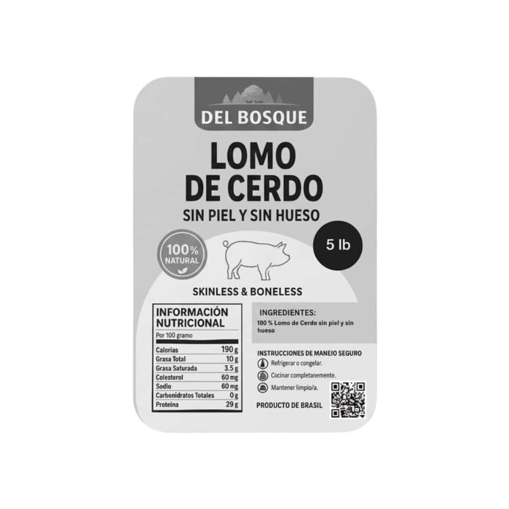 Lomo de cerdo sin piel y sin hueso Del Bosque (2.27 kg / 5 lb) - Miniatura 5
