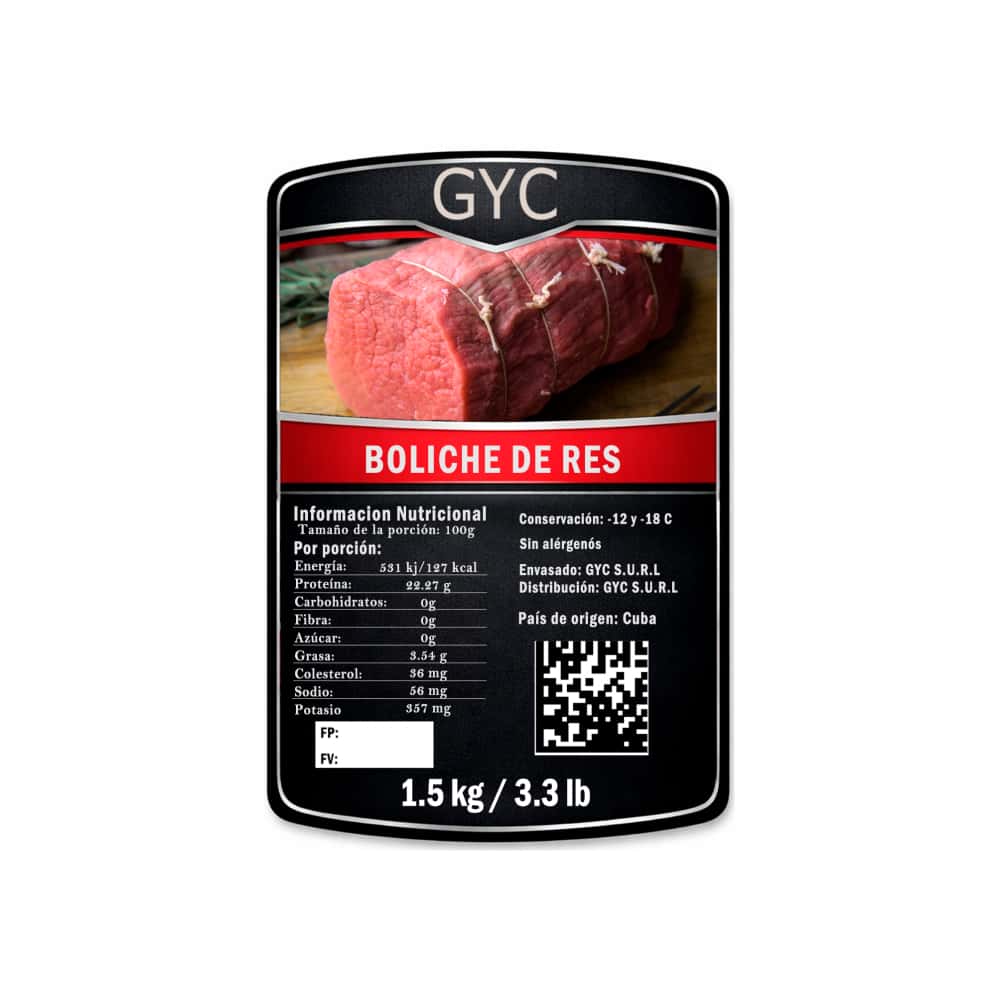 Boliche de res de primera GYC (1.5 kg / 3.3 lb) - Miniatura 2