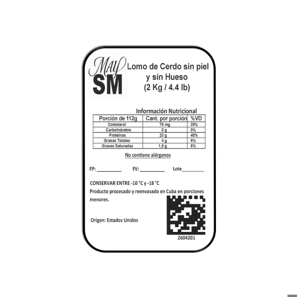 Lomo de cerdo sin hueso y sin piel May SM (2 kg / 4.4 lb) - Miniatura 3