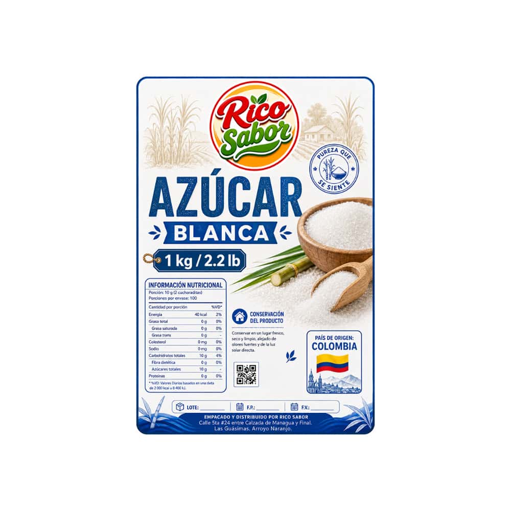 Azúcar blanca Rico Sabor (1 kg / 2.2 lb) - Miniatura 2