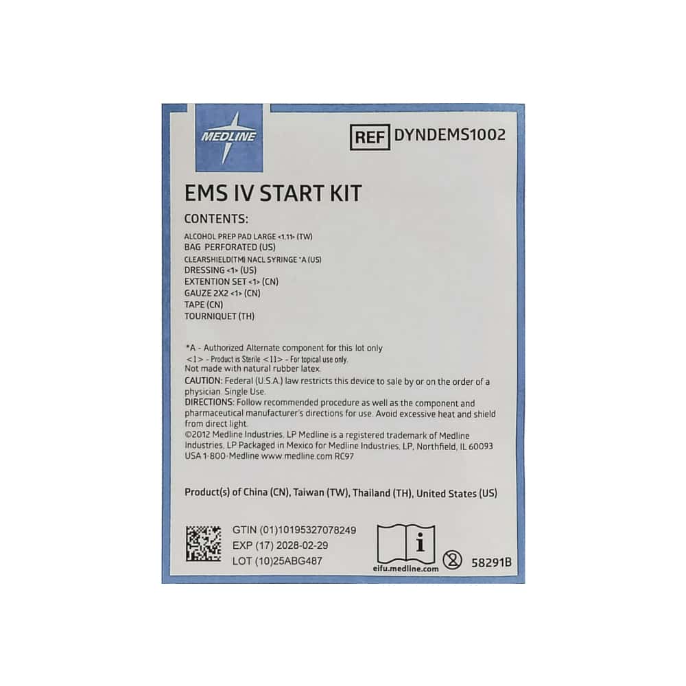 Kit de inicio IV con vendaje de línea periférica Medline - Miniatura 1