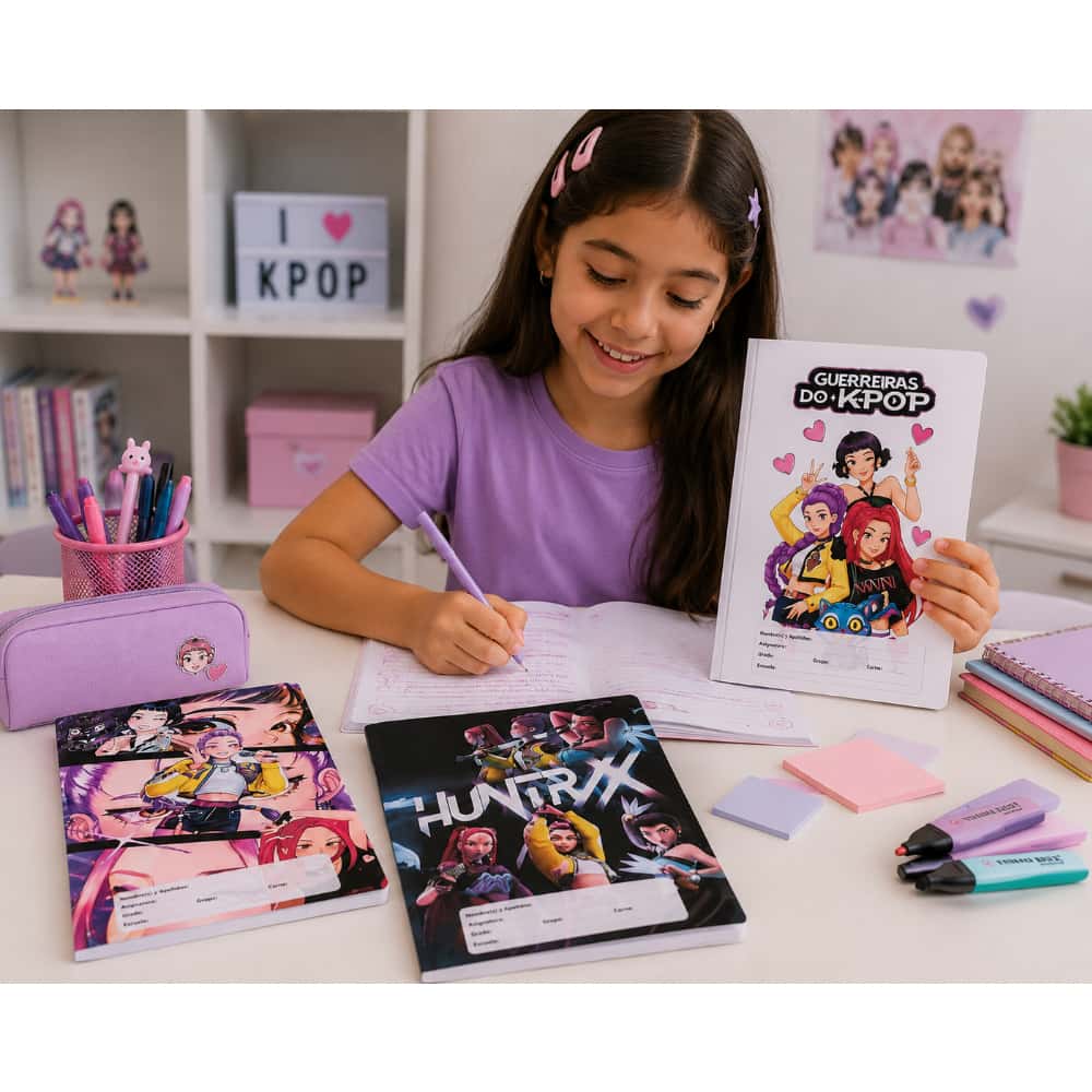 Cuadernos escolares rayados diseños femeninos Beifa (3 U) - Miniatura 5
