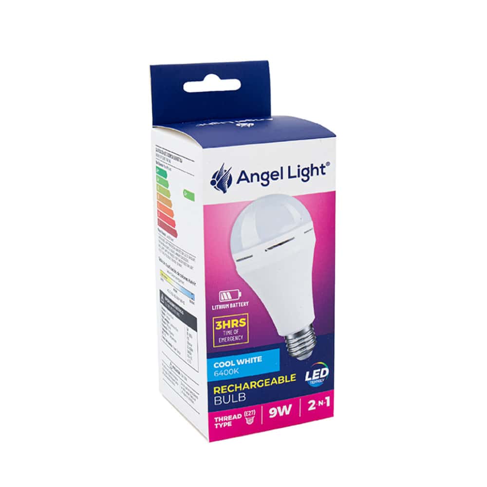Bombillo recargable Led luz blanca 9 W Angel Light - Miniatura 3