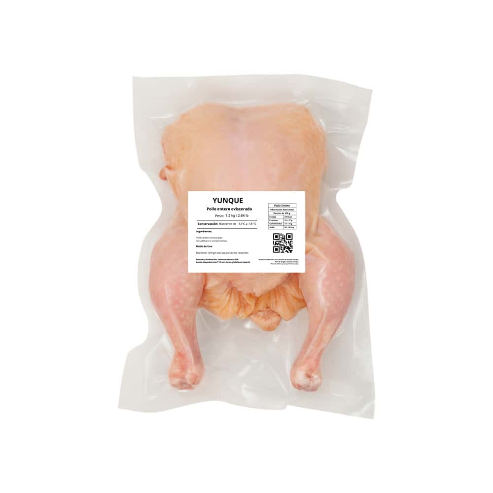Pollo entero eviscerado Yunque (1.2 kg / 2.64 lb) - Miniatura 3