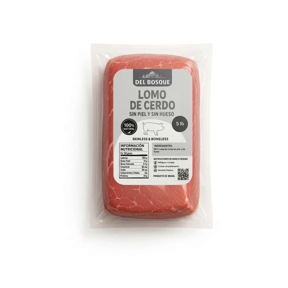 Lomo de cerdo sin piel y sin hueso Del Bosque (2.27 kg / 5 lb) - Miniatura 6