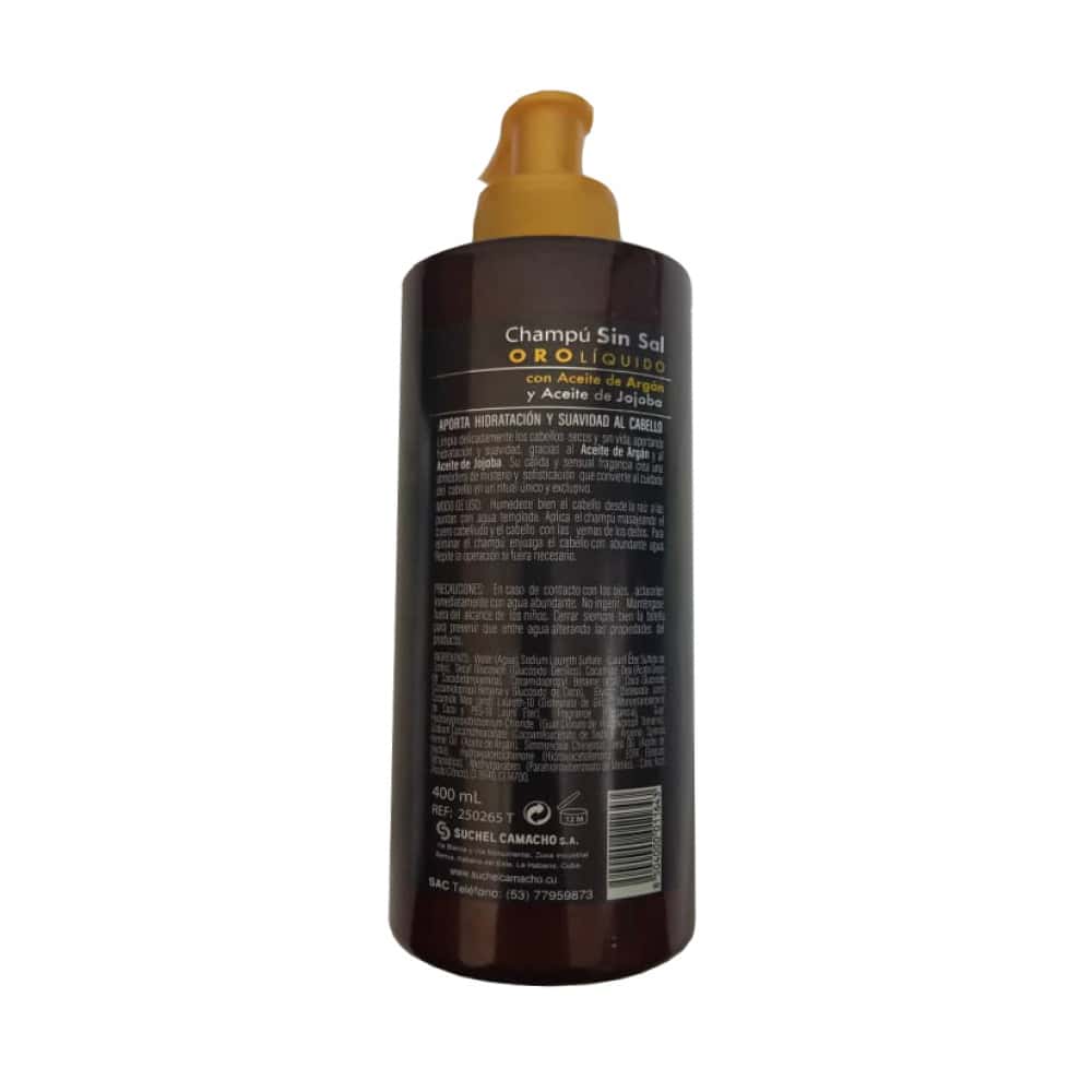 Champú sin sal con aceite de argán y jojoba Suchel Camacho (400 ml) - Miniatura 7
