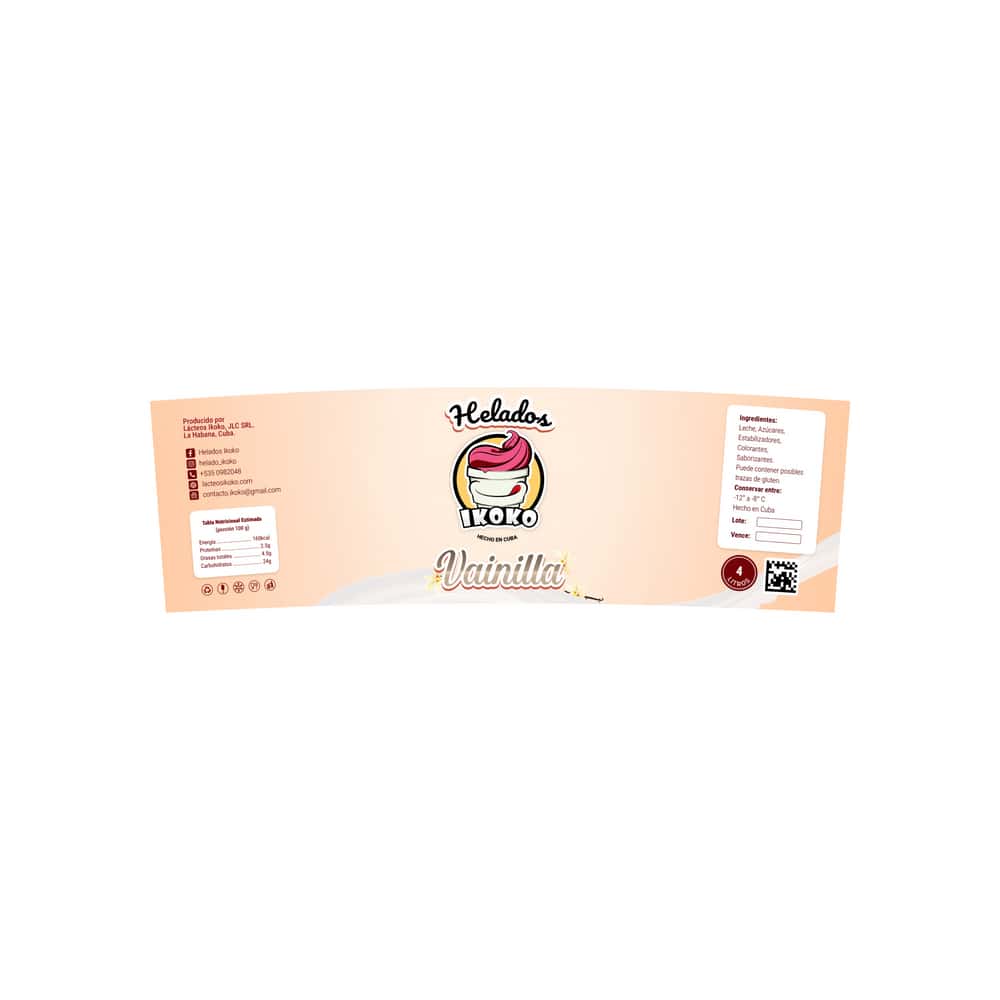 Helado sabor vainilla Ikoko (4 L) - Miniatura 2