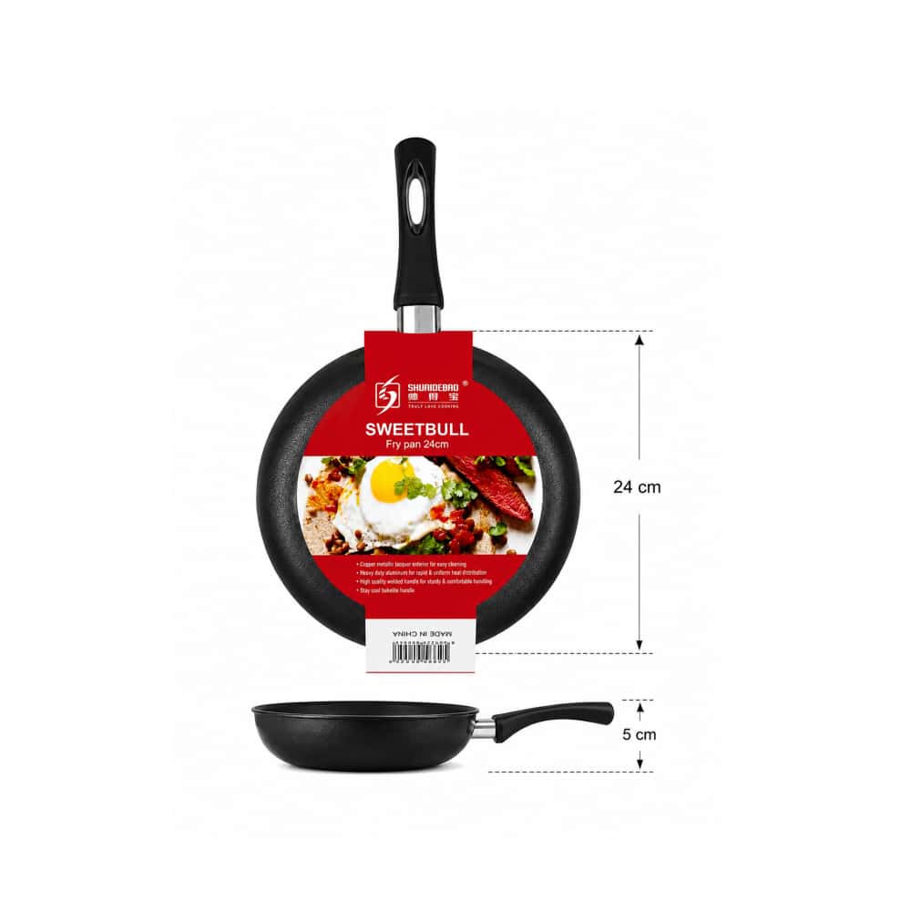 Sartén antiadherente de 24 cm color negro Sweetbull - Miniatura 4
