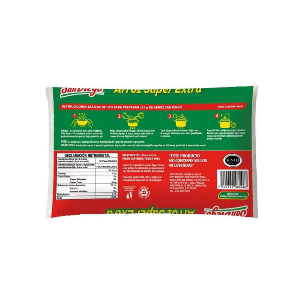 Arroz super extra San Diego (1 kg / 2.2 lb) - Miniatura 8