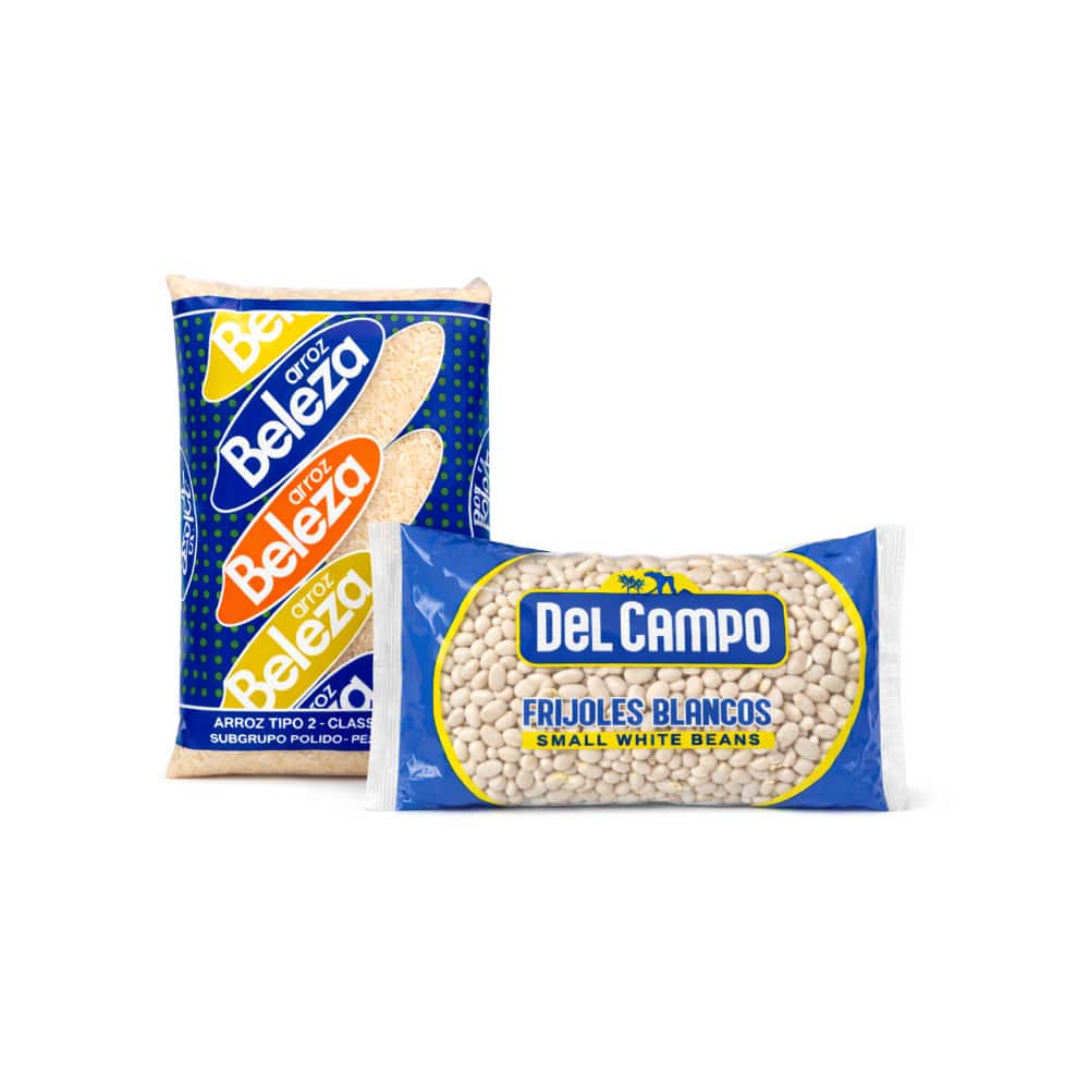 Arroz tipo 2 Beleza (1 kg / 2.20 lb) + Frijoles blancos Del Campo (454 g / 1 lb) - Miniatura 1