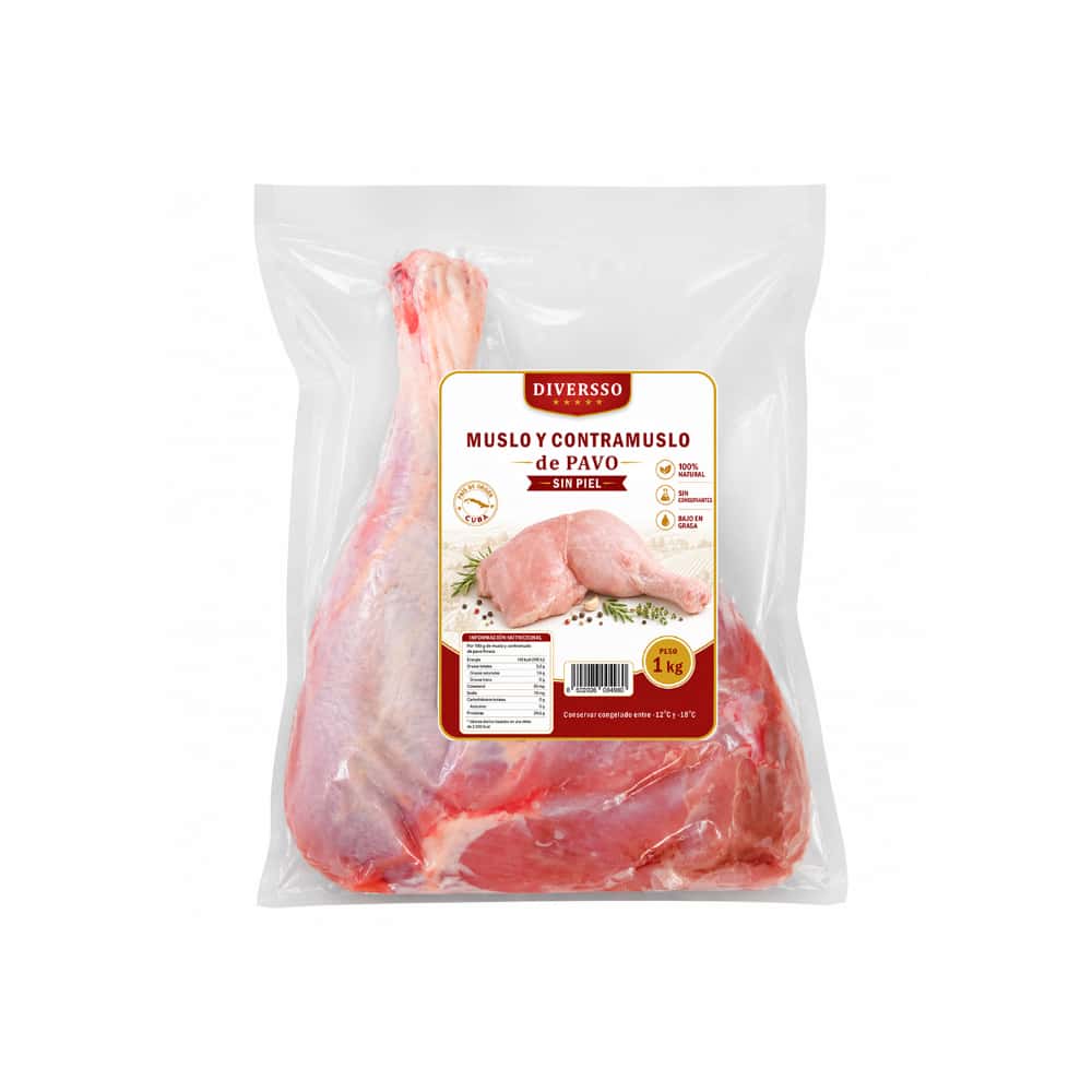 Muslo y contramuslo de pavo sin piel Diversso (1 kg / 2.2 lb) - Miniatura 1