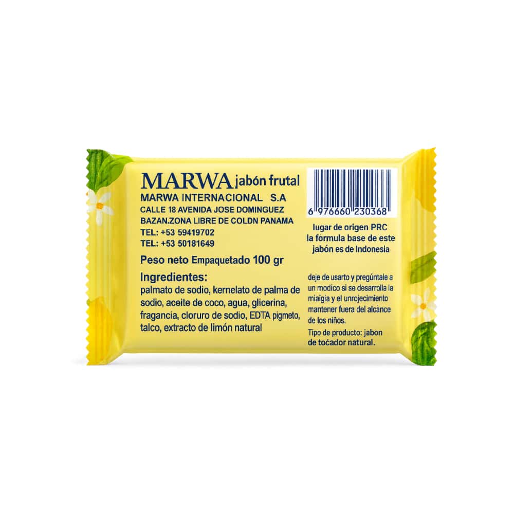 Jabón frutal con extracto de limón natural Marwa (100 g / 3.52 oz) - Miniatura 2