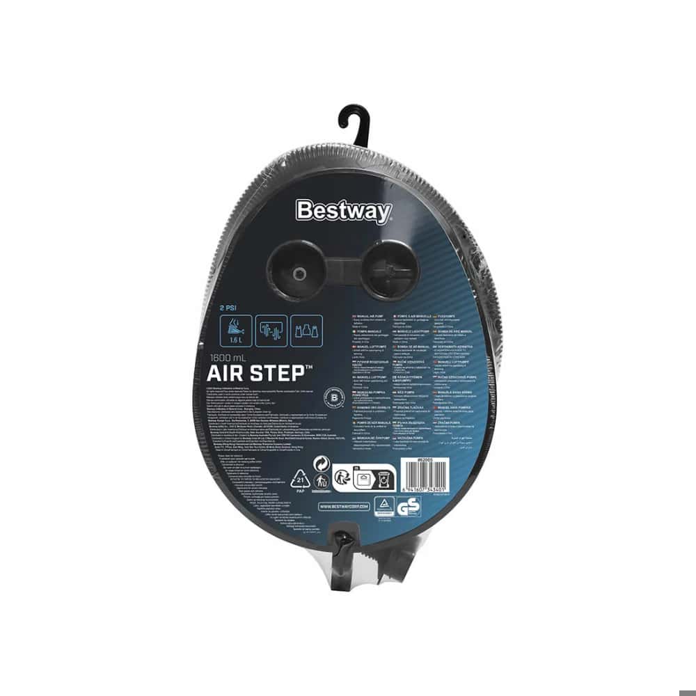 Bomba de aire manual 1600 ml Bestway Air Step 62005 - Miniatura 3