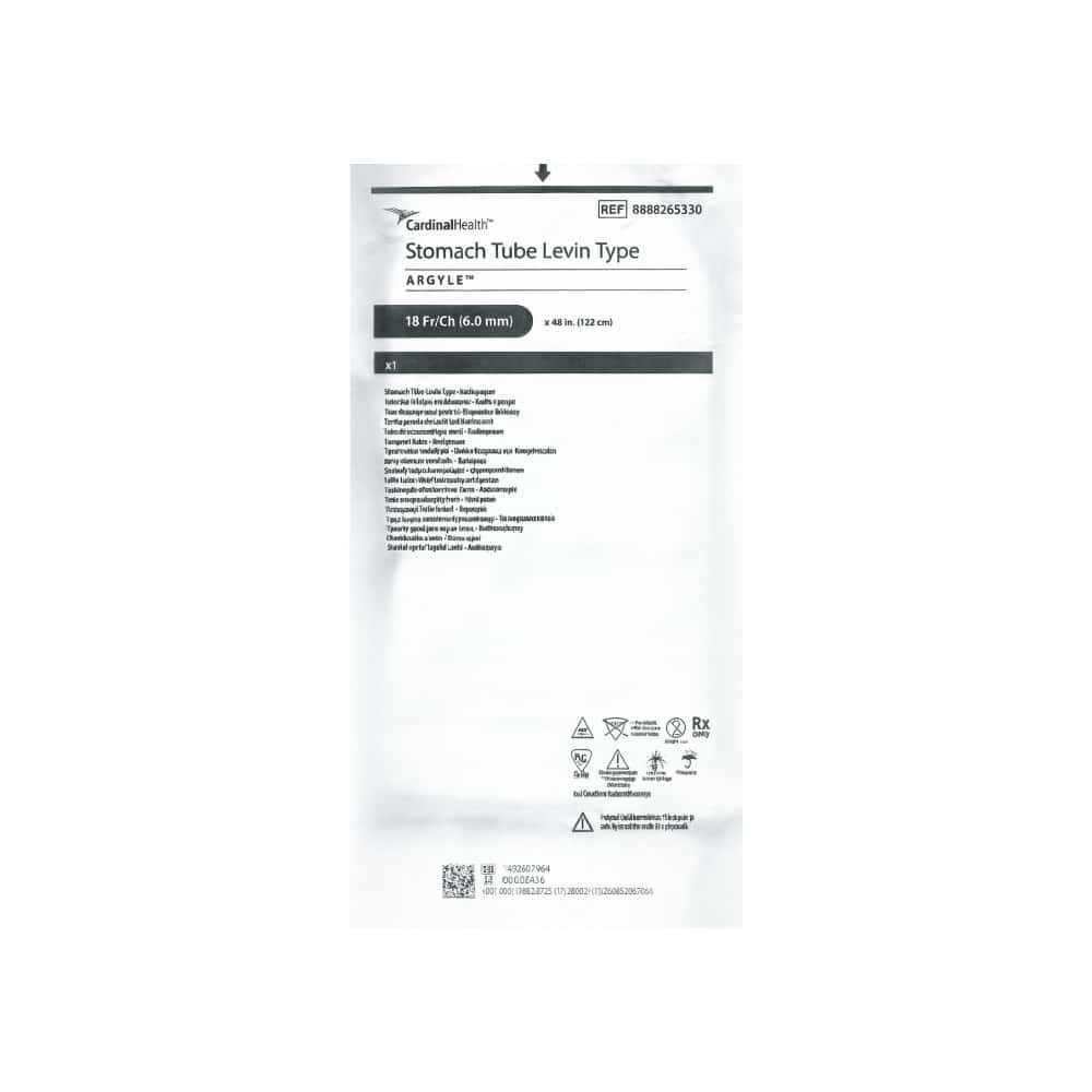 Sonda gástrica tipo levin 18 Fr / Ch 6.0 mm x 48 pulg Cardinal Health - Miniatura 2