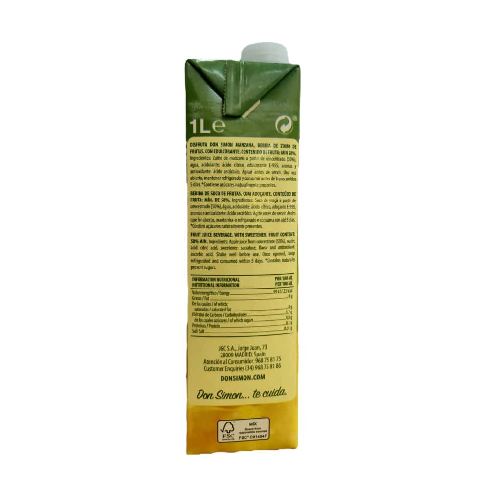 Jugo de manzana Don Simon (3 x 1 L) - Miniatura 3