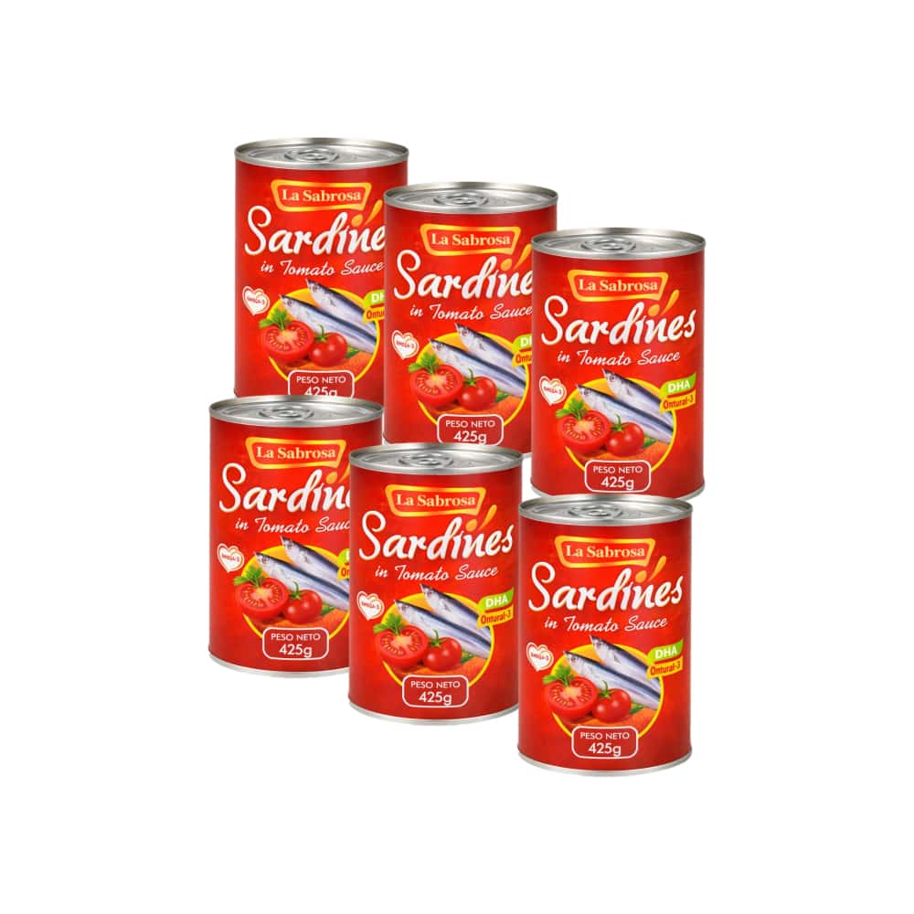 Sardinas en salsa de tomate La Sabrosa (6 x 425 g / 14.99 oz) - Miniatura 1