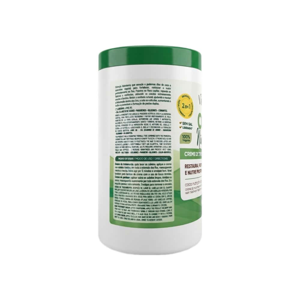 Crema de tratamiento y peinar de aloe coco y queratina vegetal Vinilady (900 g) - Miniatura 2