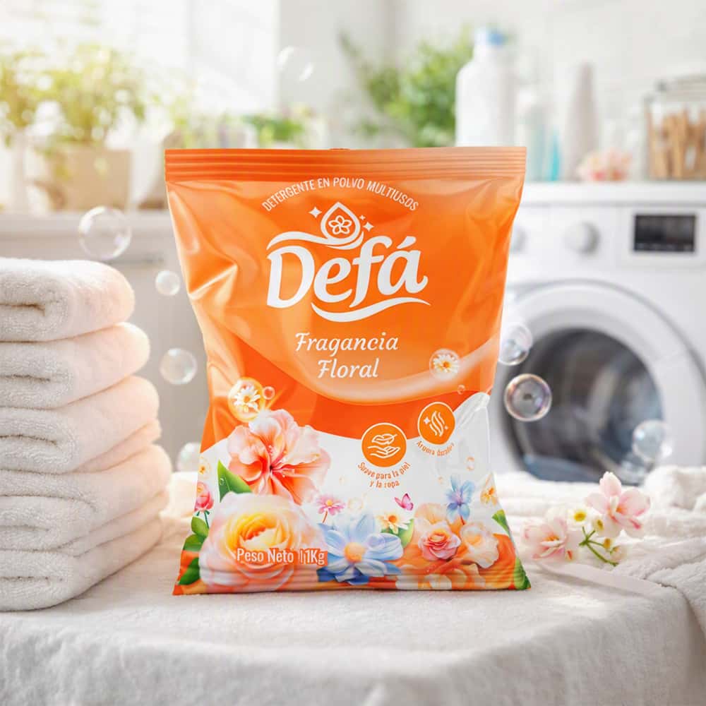 Detergente en polvo multiusos fragancia floral Defá (1 kg / 2.2 lb) - Miniatura 5