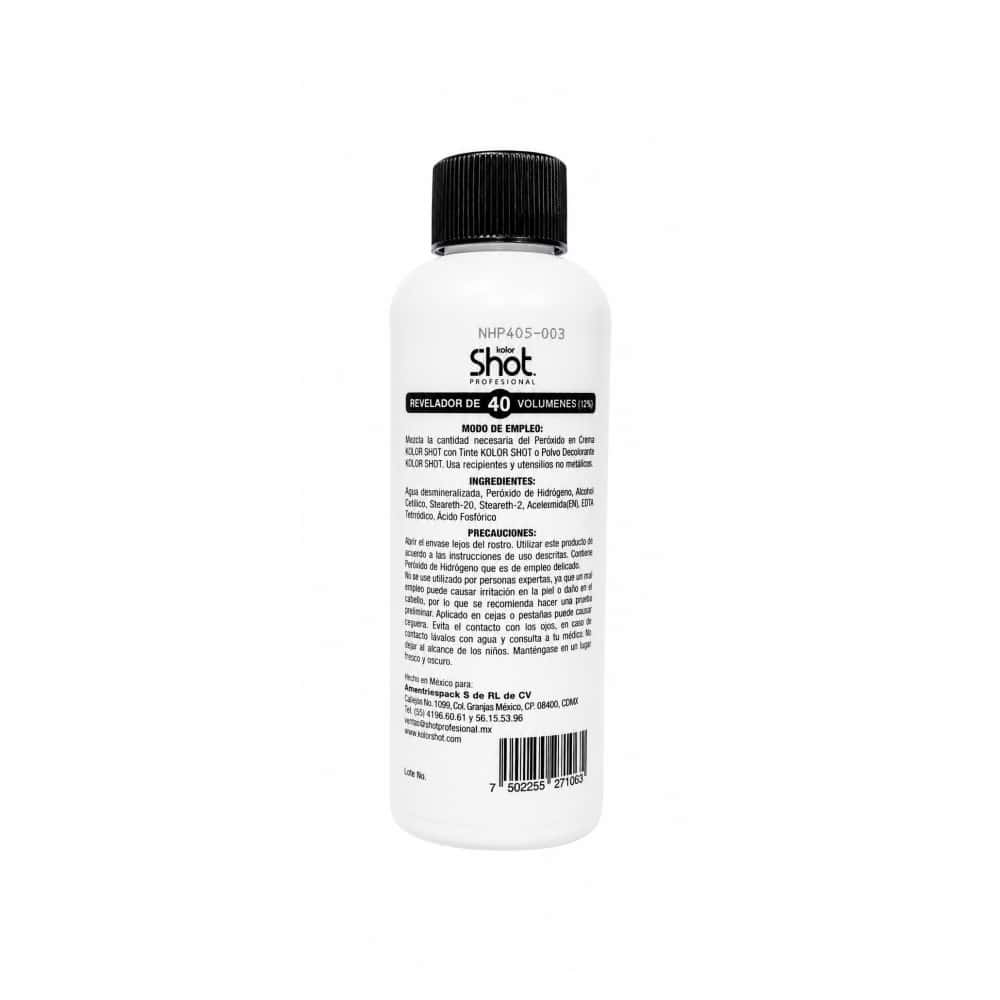Peróxido en crema 40 vol. al 12 % Kolor Shot (135 ml) - Miniatura 2