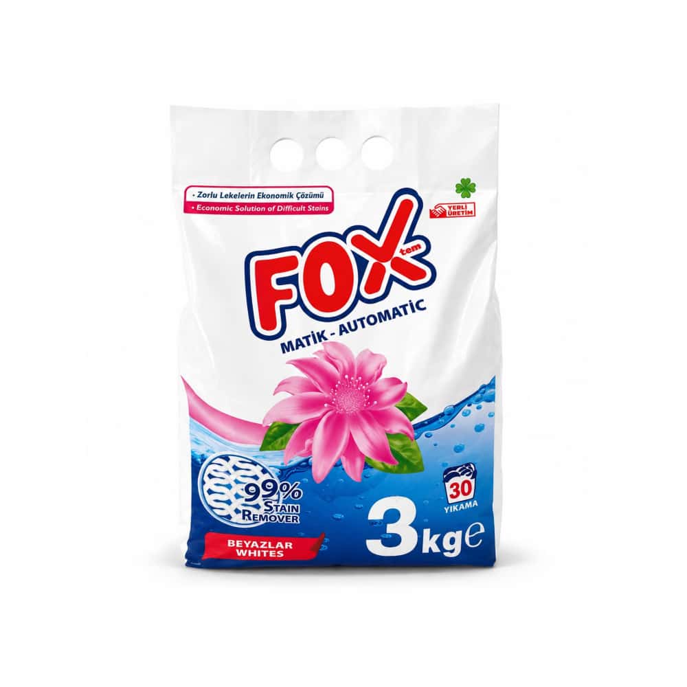 Detergente en polvo para ropa blanca Fox (3 kg / 6.61 lb) - Miniatura 1
