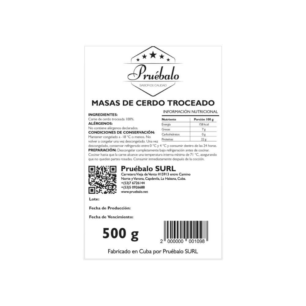 Carne de cerdo troceada Pruébalo (500 g / 1.1 lb) - Miniatura 3