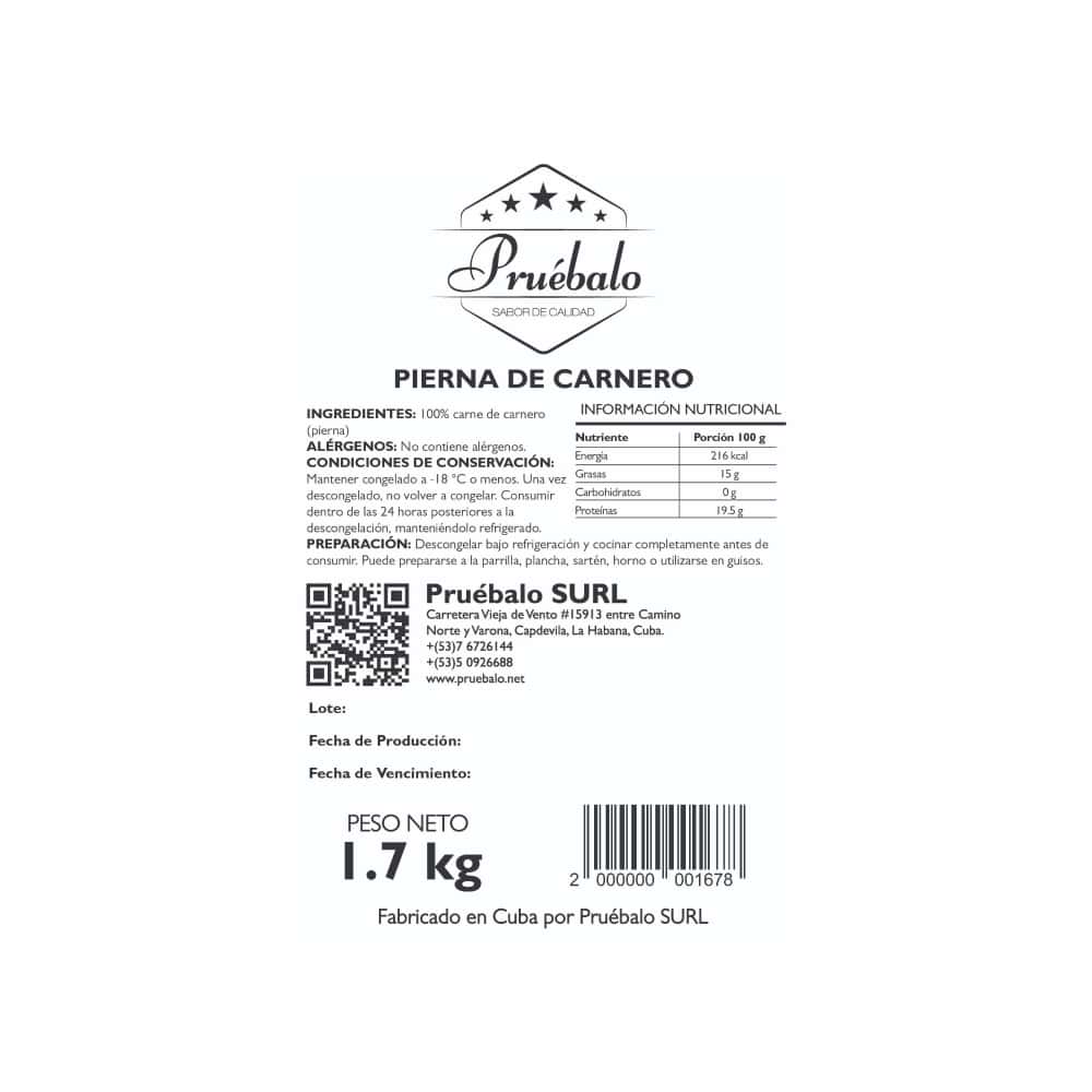 Pierna de carnero Pruébalo (1.7 kg / 3.74 lb) - Miniatura 3
