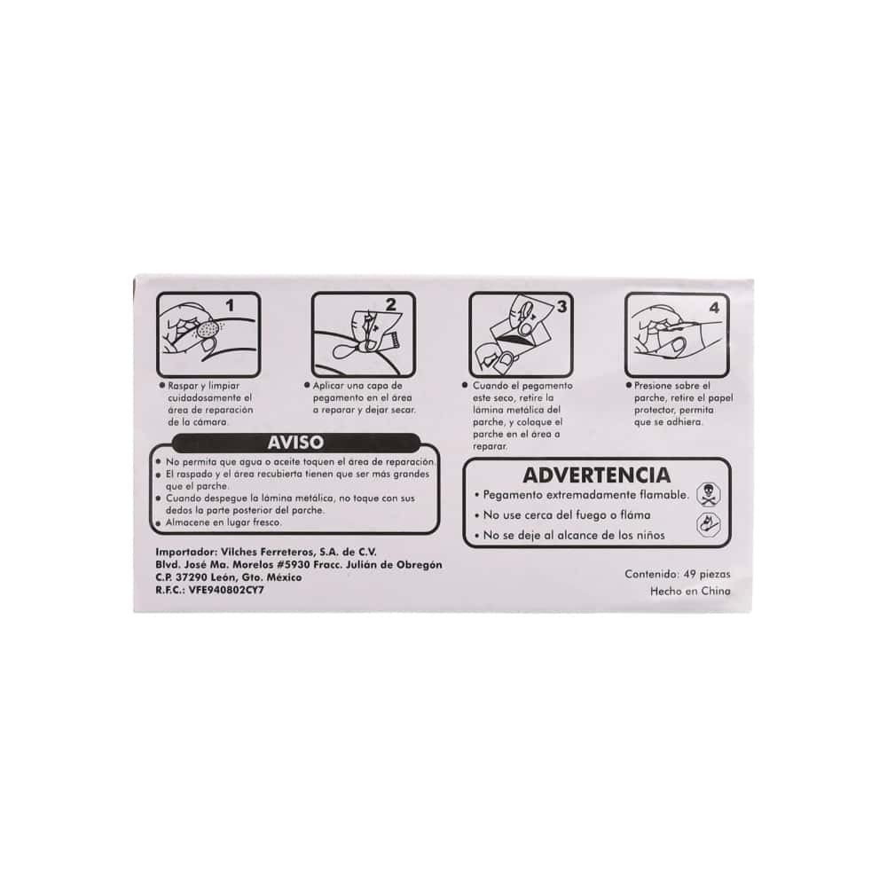 Kit de parches para cámara de llantas con pegamento Lion Tools (48 U) - Miniatura 2