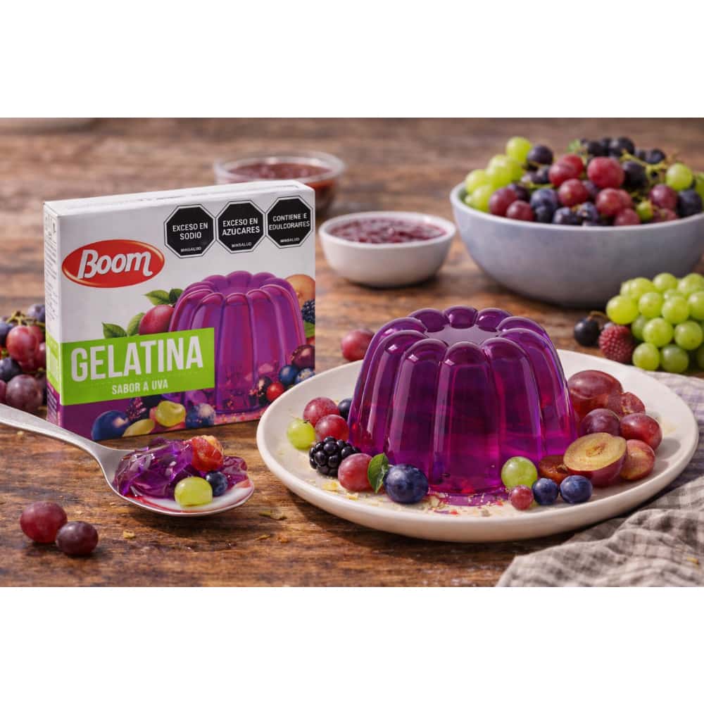 Gelatina sabor uva Boom (40 g / 1.41 oz) - Miniatura 4