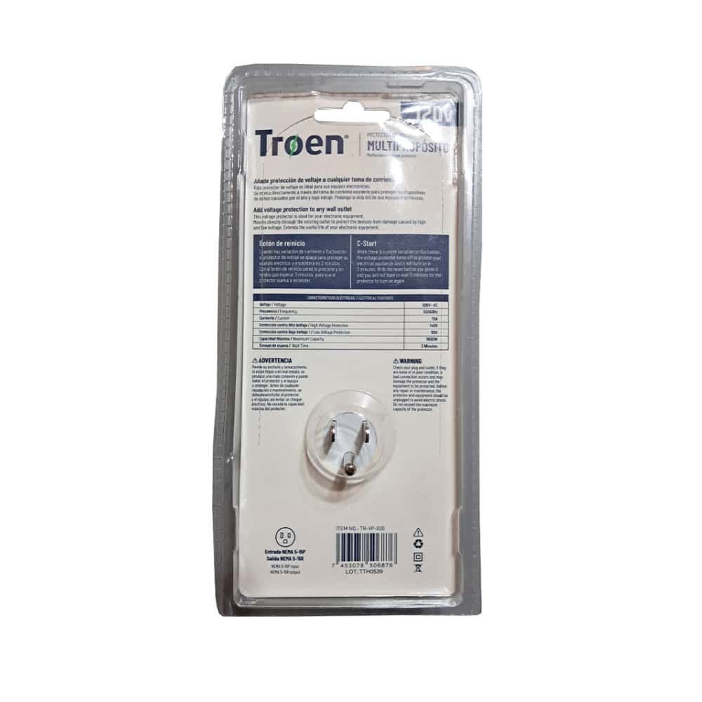 Protector de voltaje multipropósito 120V Troen - Miniatura 5