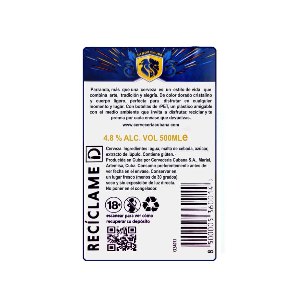 Cerveza Parranda (500 ml) - Miniatura 4