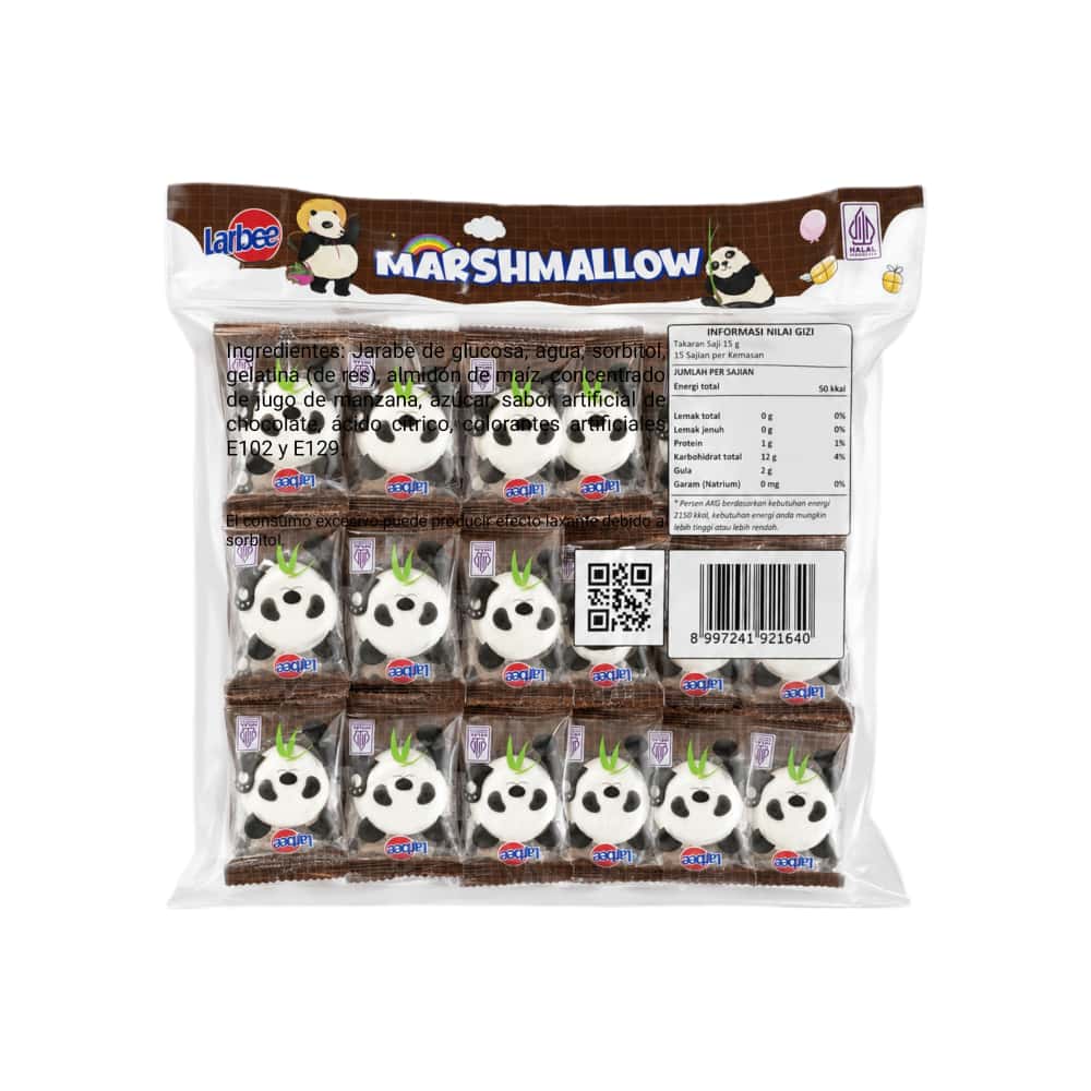 Malvadiscos rellenos de chocolate en forma de panda Larbee (245 g / 8.64 oz) - Miniatura 2