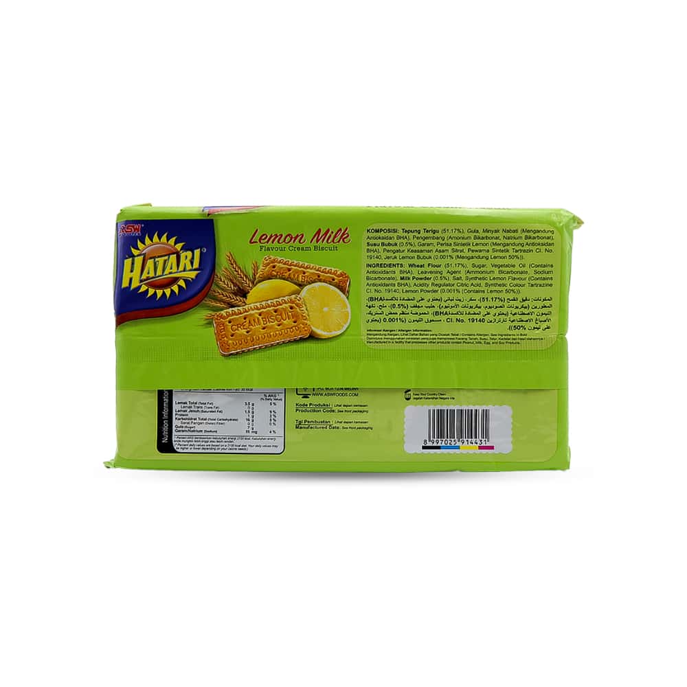 Galletas con crema sabor limon con leche Hatari (190 g / 6.70 oz) - Miniatura 2