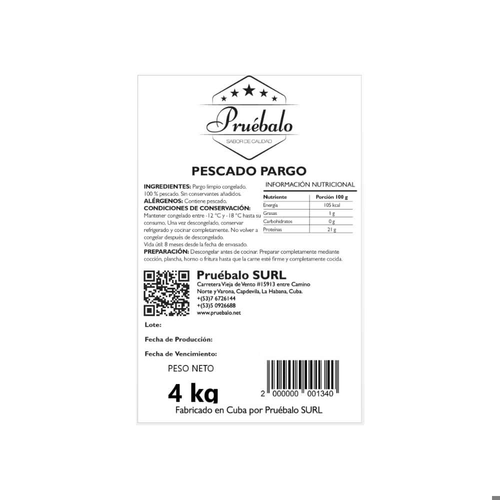 Pargo limpio congelado Pruébalo (4 kg / 8.8 lb) - Miniatura 2