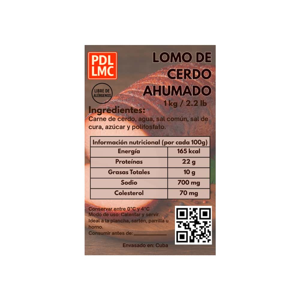 Lomo de cerdo ahumado sin piel y sin hueso PDL LMC (1 kg / 2.2 lb) - Miniatura 2