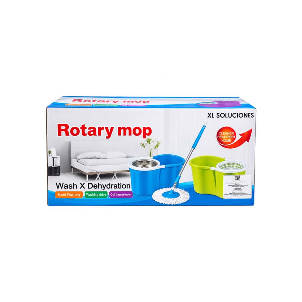 Fregona giratoria con mopa de repuesto color morada XL Soluciones - Miniatura 4