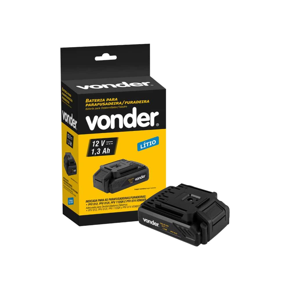 Batería para destornillador / taladro 1.3 Ah PFV012 de 12 V Vonder - Miniatura 6