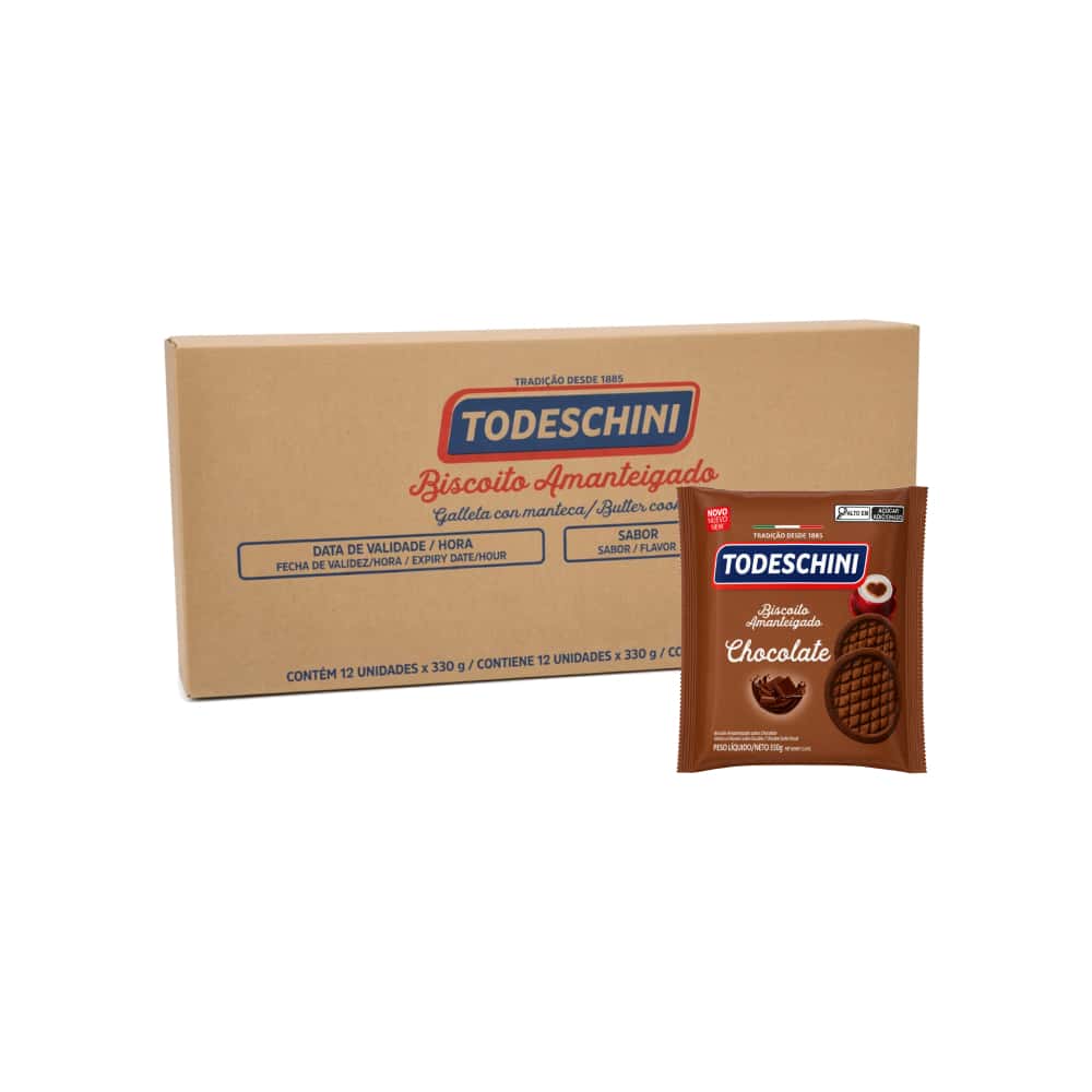 Galletas de mantequilla con sabor a chocolate Todeschini (12 x 330 g / 11.64 oz) - Miniatura 1
