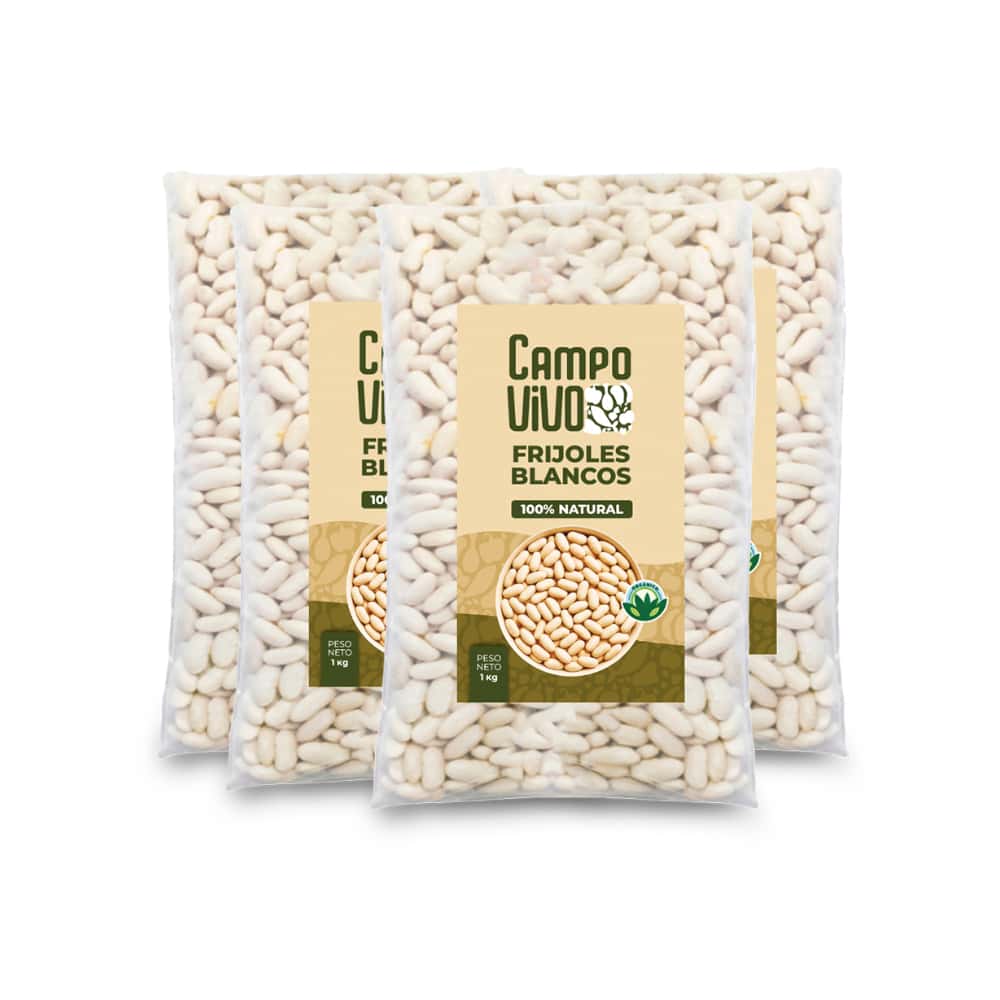 Frijoles blancos Campo Vivo (4 x 1 kg / 2.2 lb) - Miniatura 1