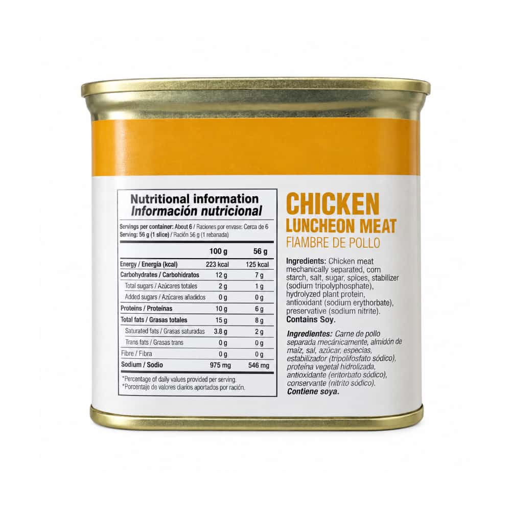 Fiambre -spam- de pollo YEYA (320 g / 11.28 oz) - Miniatura 2